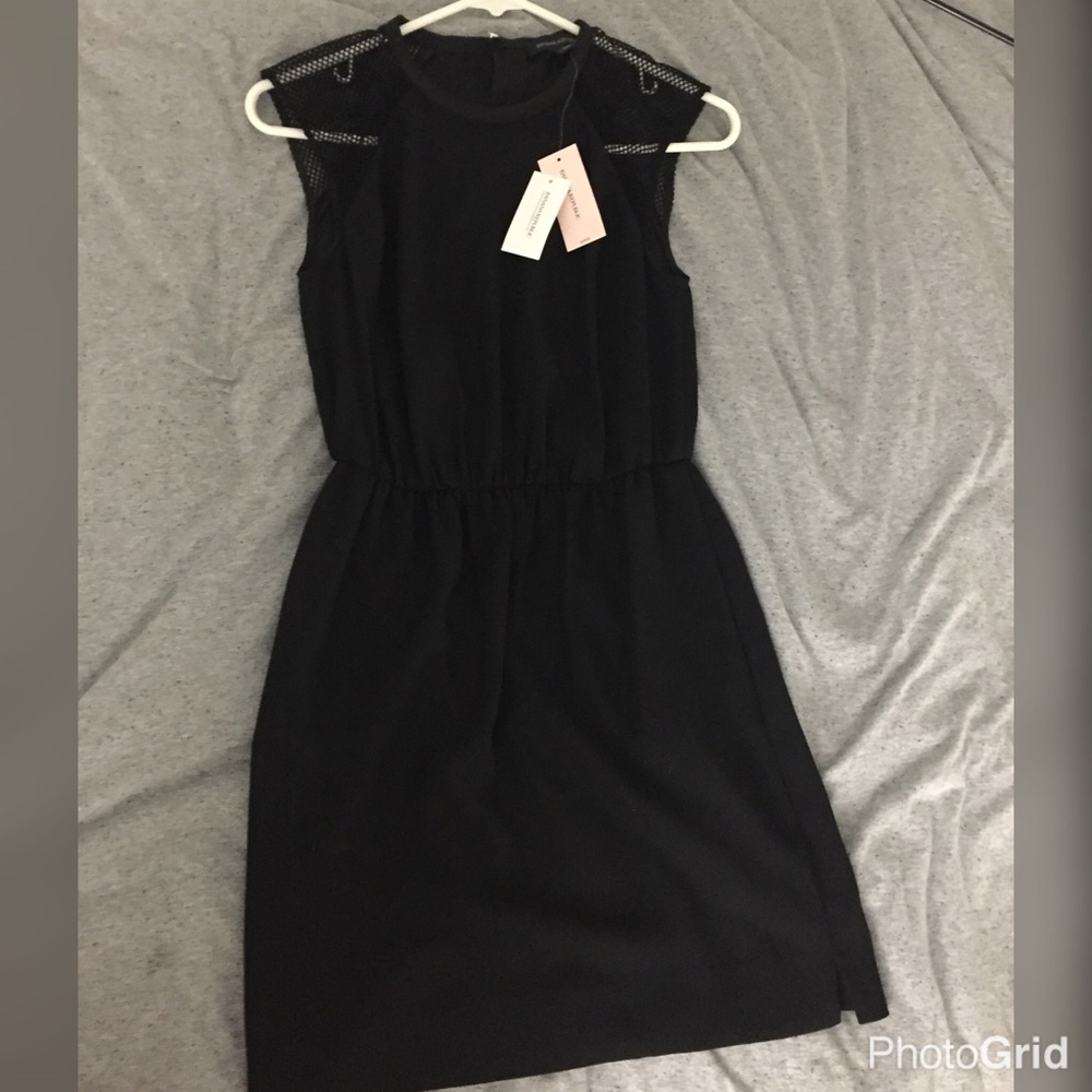 Banana Republic Crew Dress with Mesh Net Shoulders