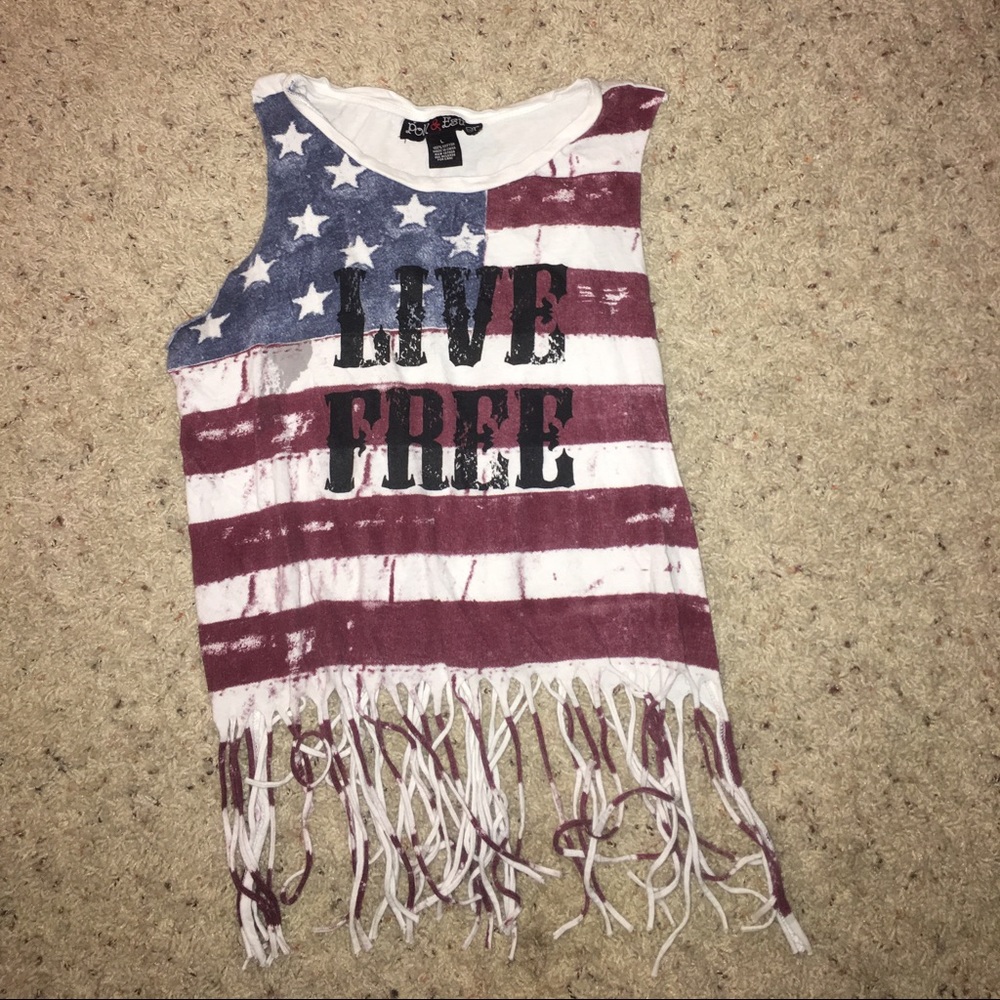 Love free fringe tank top. Large