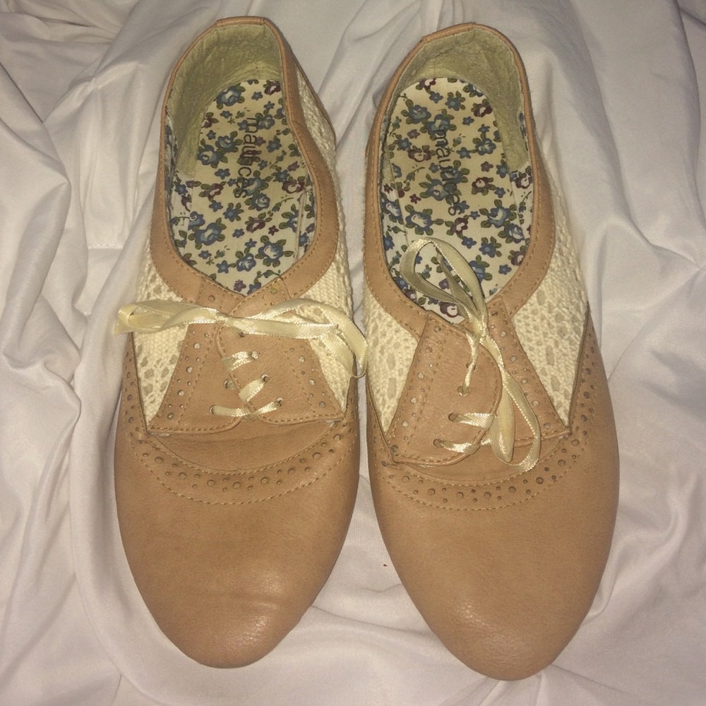 Lace oxfords.