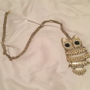 Long owl necklace