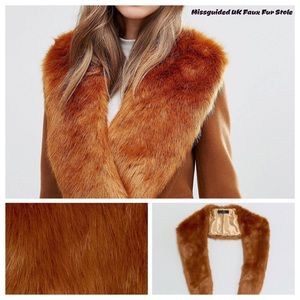 💞Nip/Missguided UK/Faux Fur Stole/Scarf  Toffee