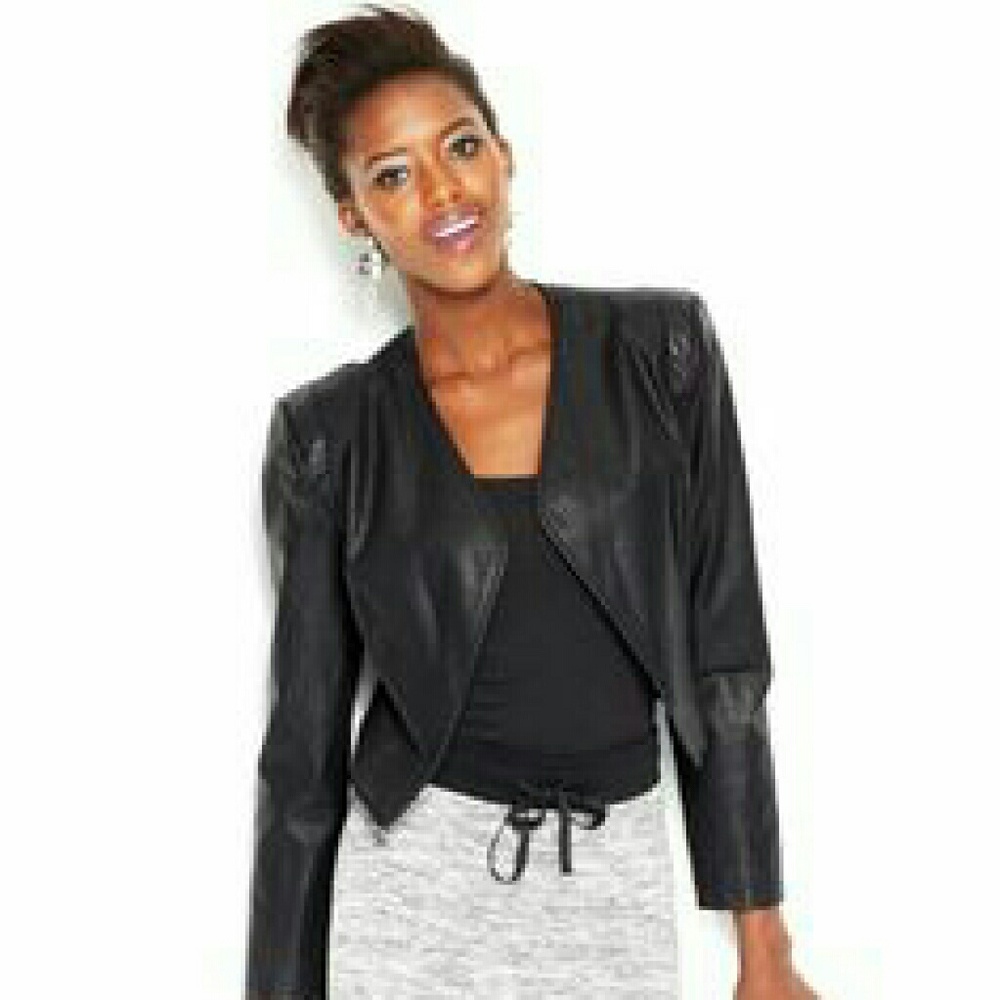 Bar III Leather Jacket