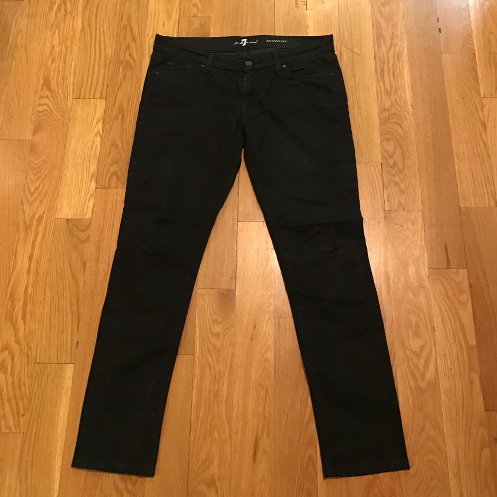 7 for All Mankind black denim jeans
