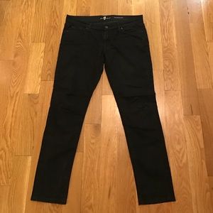 7 for All Mankind black denim jeans