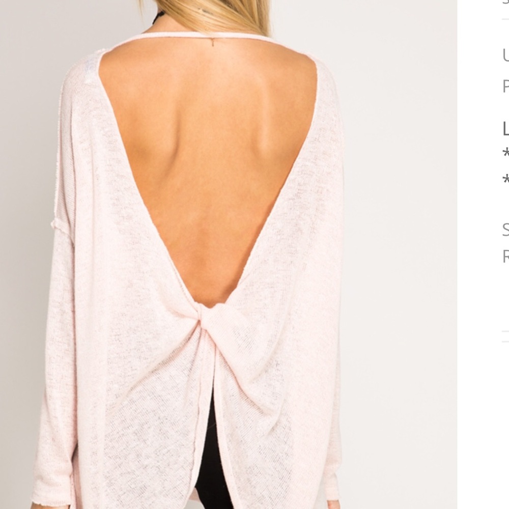Pullover Top with twisted open Back - Picture 3 of 4