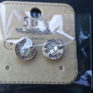 Bullet stud earrings