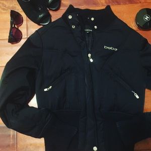 Bebe zip up jacket - coat 💃🏼black Medium - Large