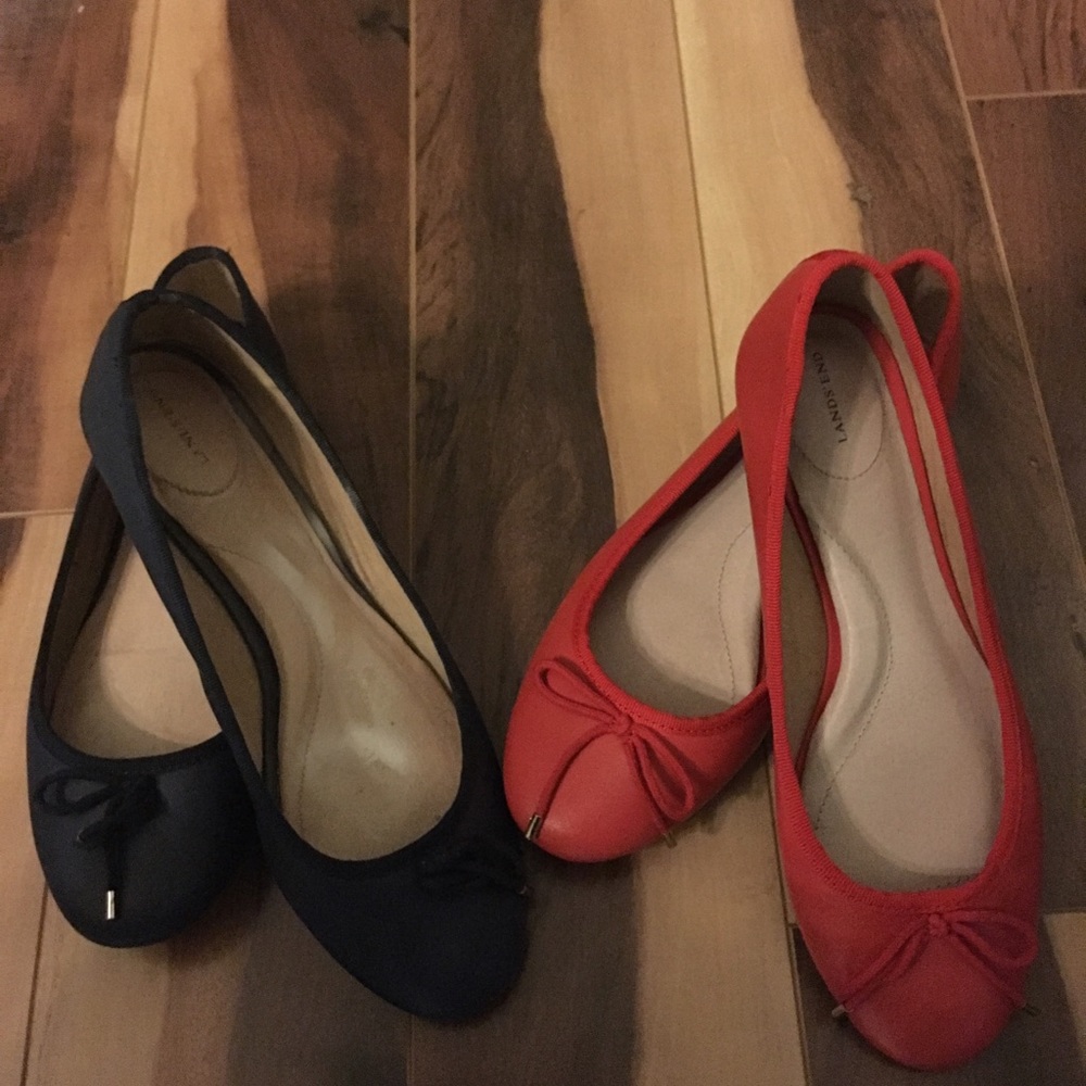 Lands End Red and Navy flats