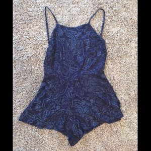 MARKED DOWN TILL 9PM Blue Floral Billabong Romper