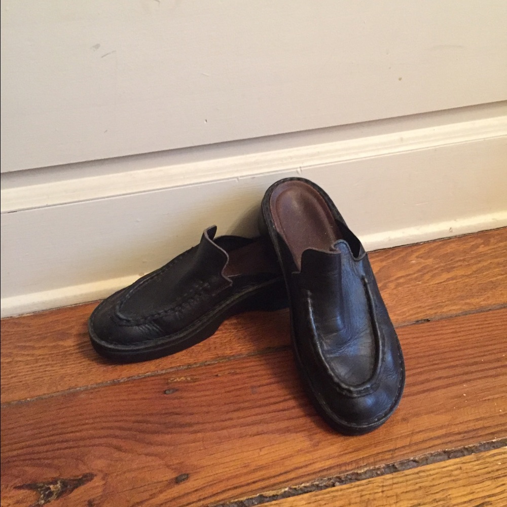 Naot Black Slip On Clogs
