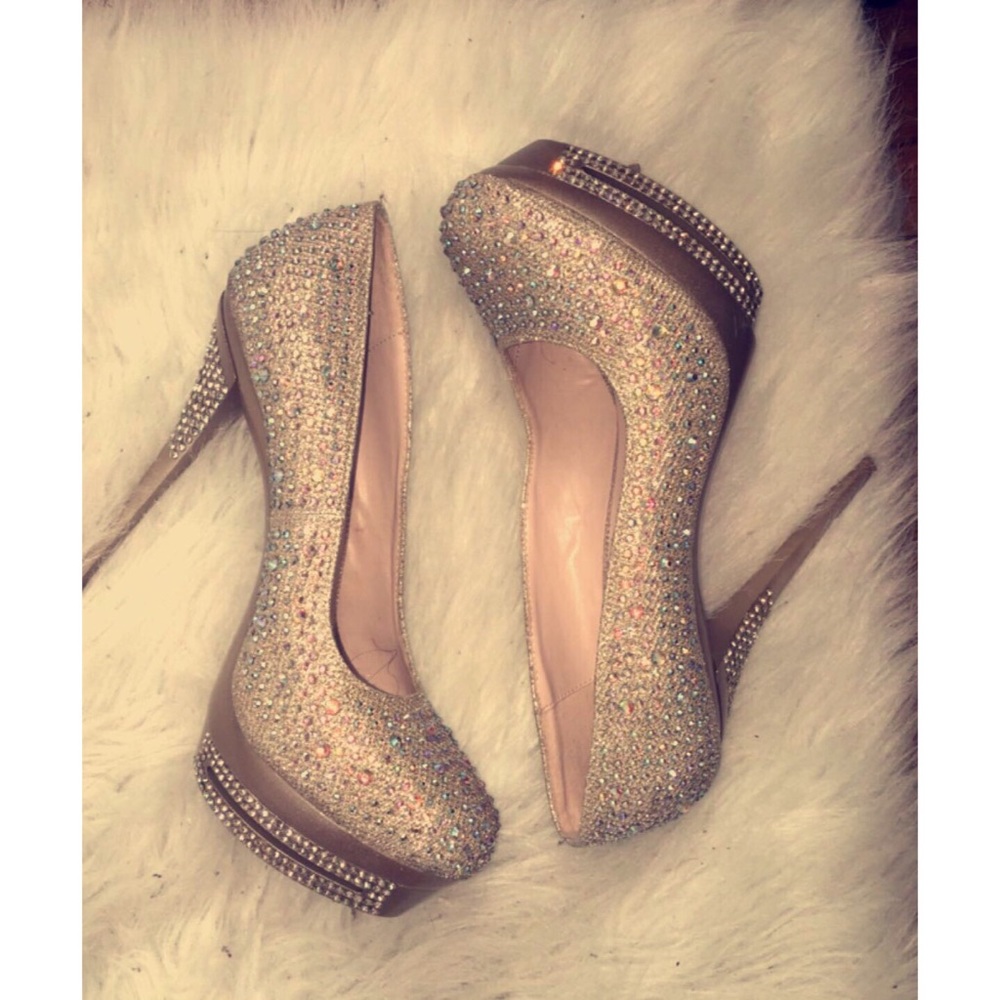 Glam rhinestone heels