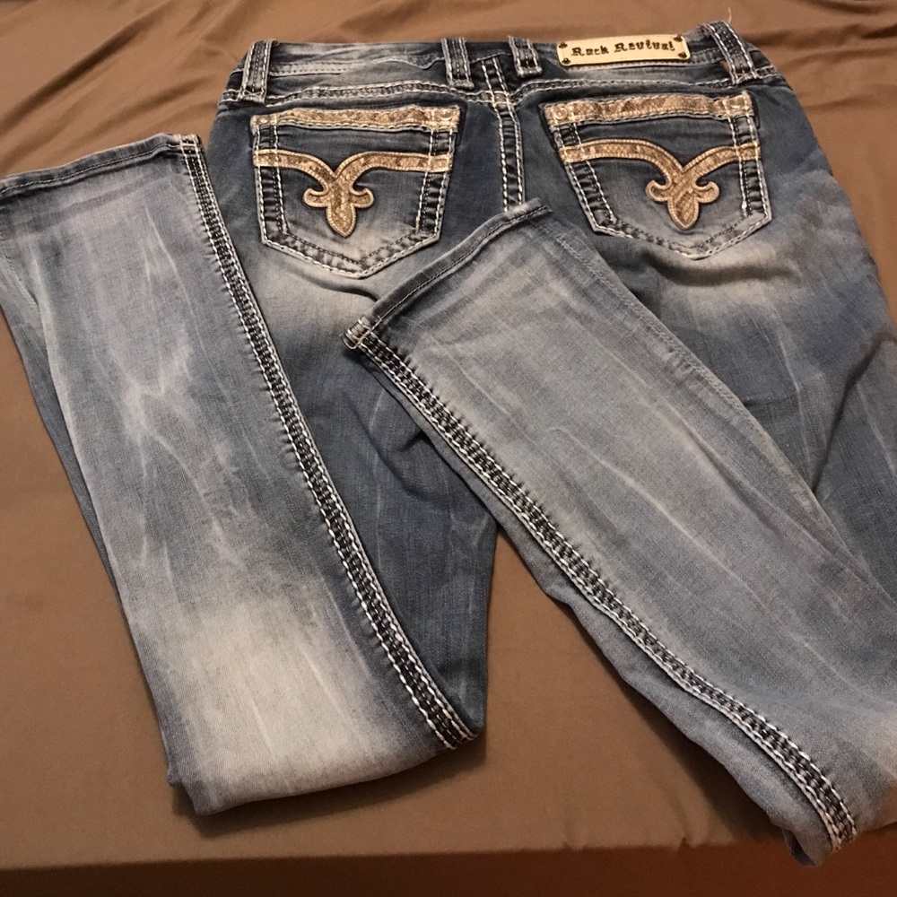 Rock Revival cuffed straight Nancy jeans
