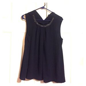Romeo & Juliet sleeveless navy blouse