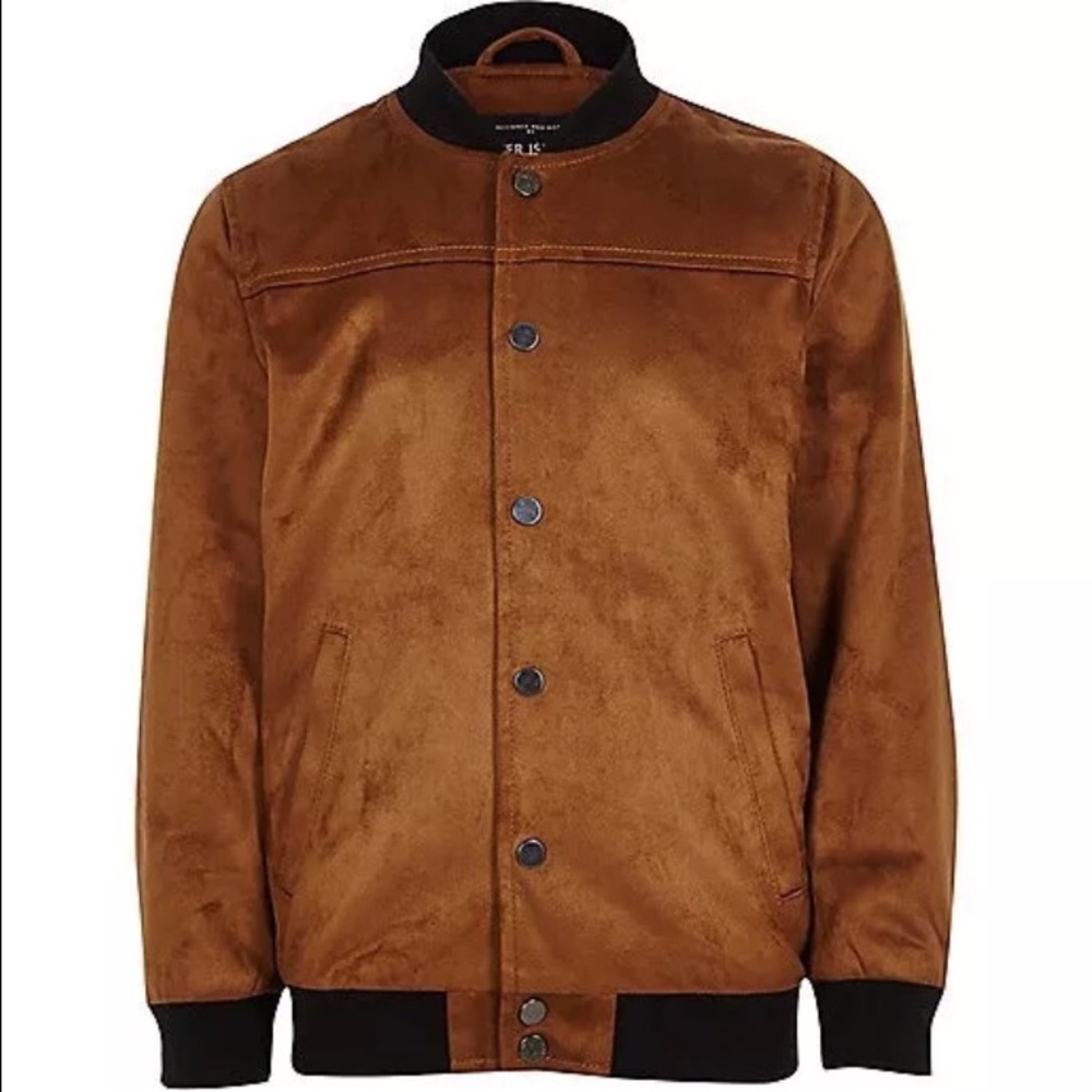 Suede bomber jacket