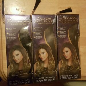 Daisy Fuentes SECRET EXTENSIONS Br/black NIB 3 LOT