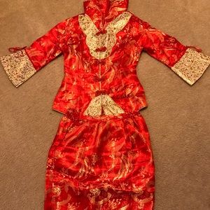 Silk oriental dress and men's kungfu shirt