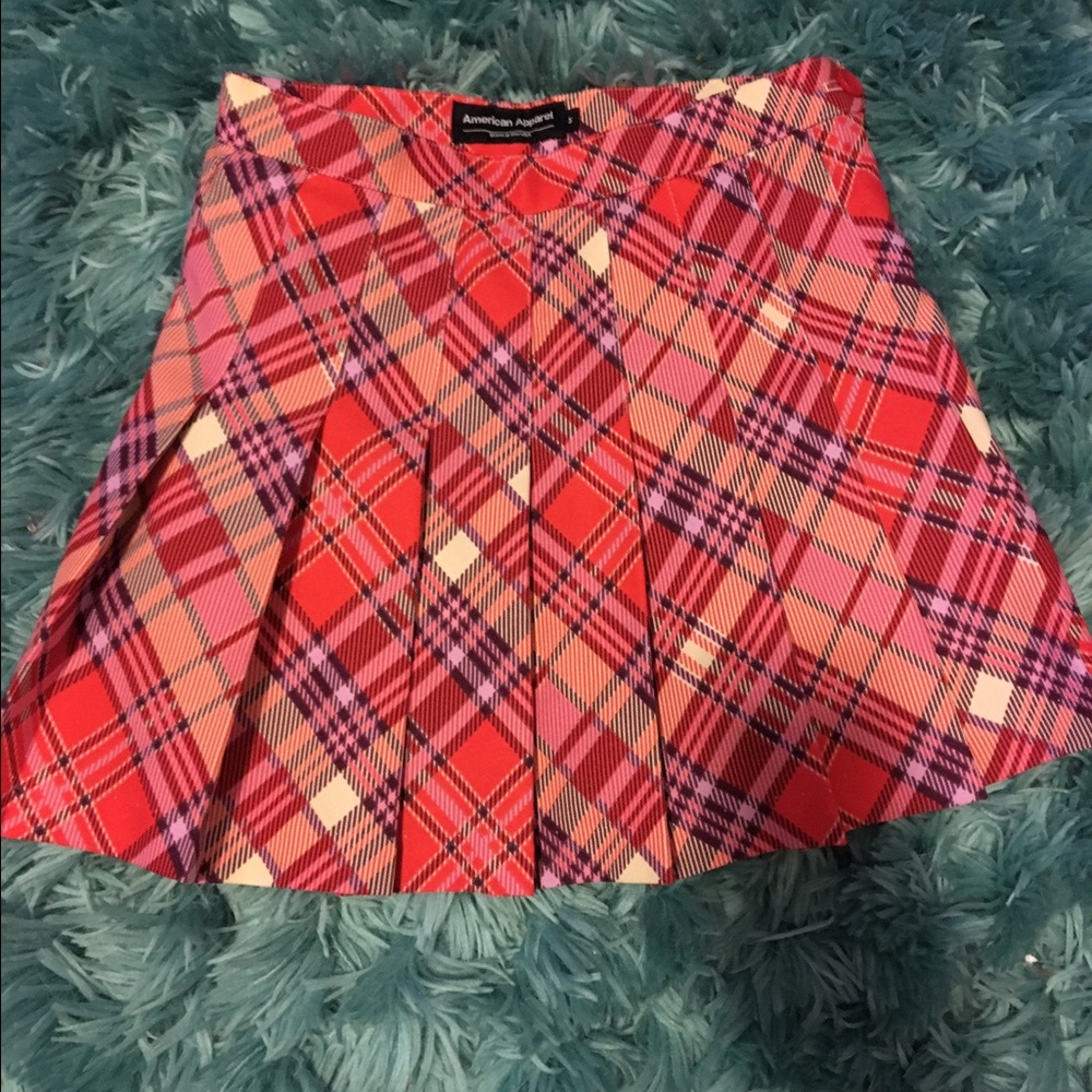 American Apparel Plaid Tennis Skirt Sz BOGO Free!