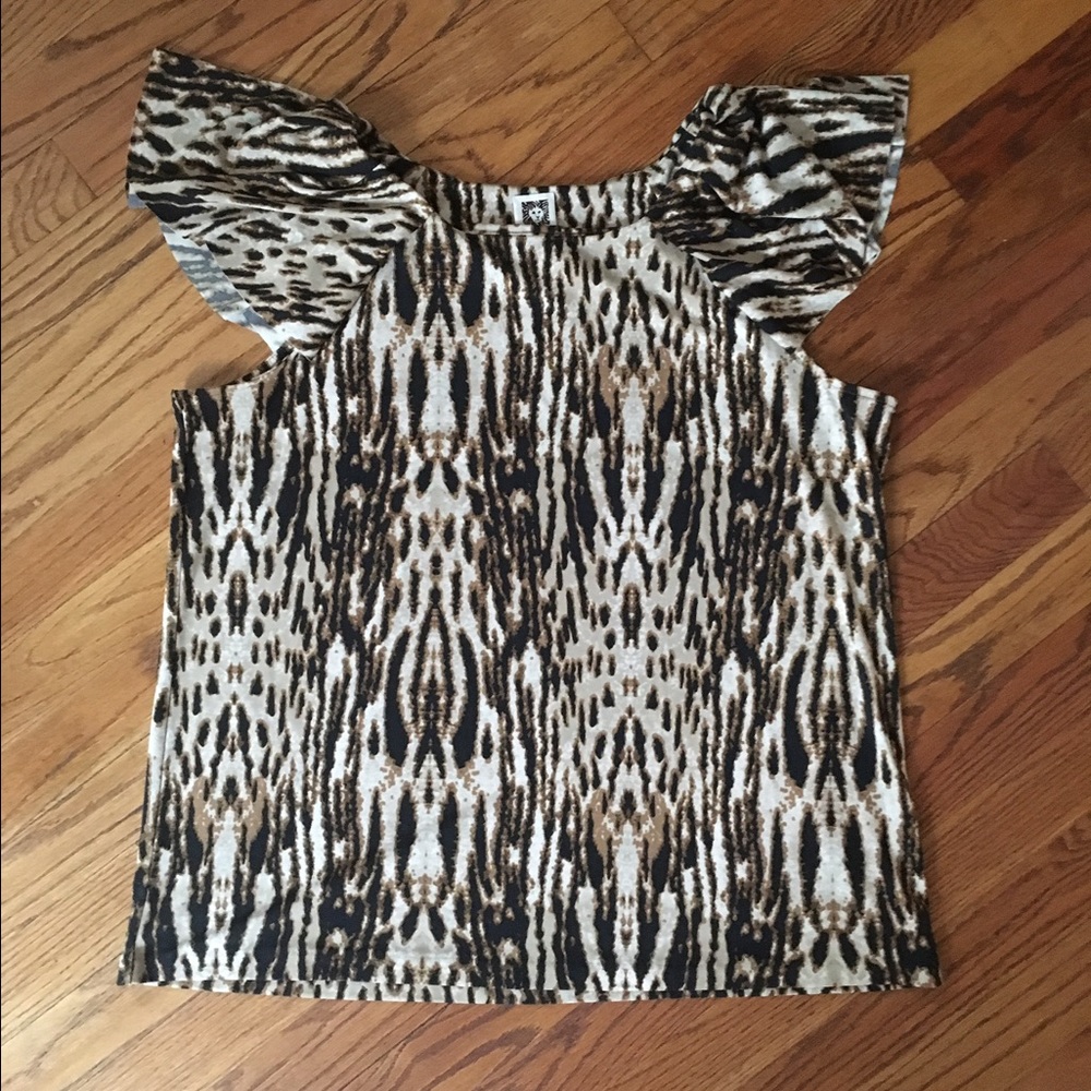 Anne Klein Animal Print top