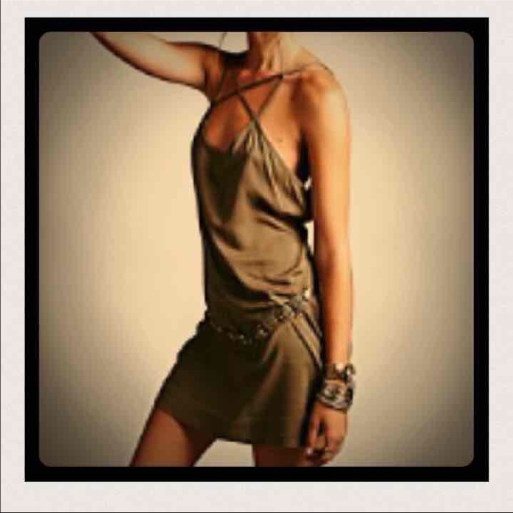 Free People Moth green slip dress💕