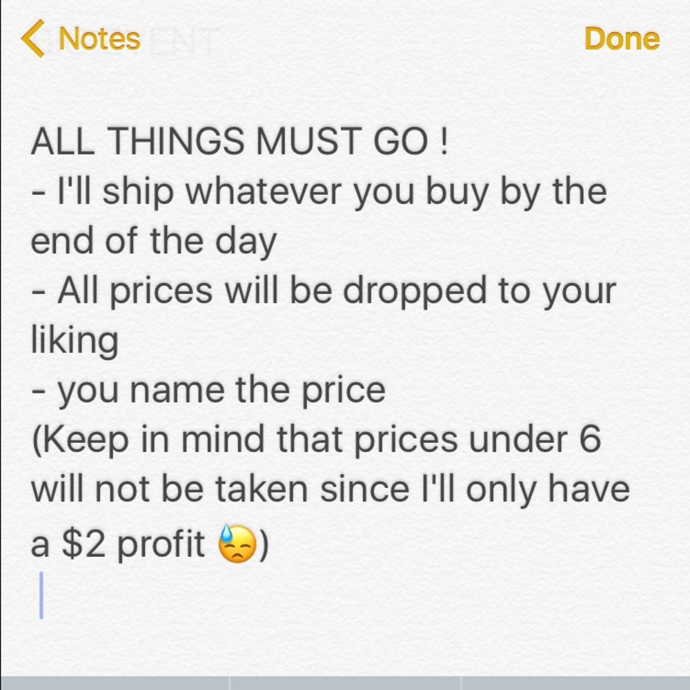 EVERYTHING MUST GO