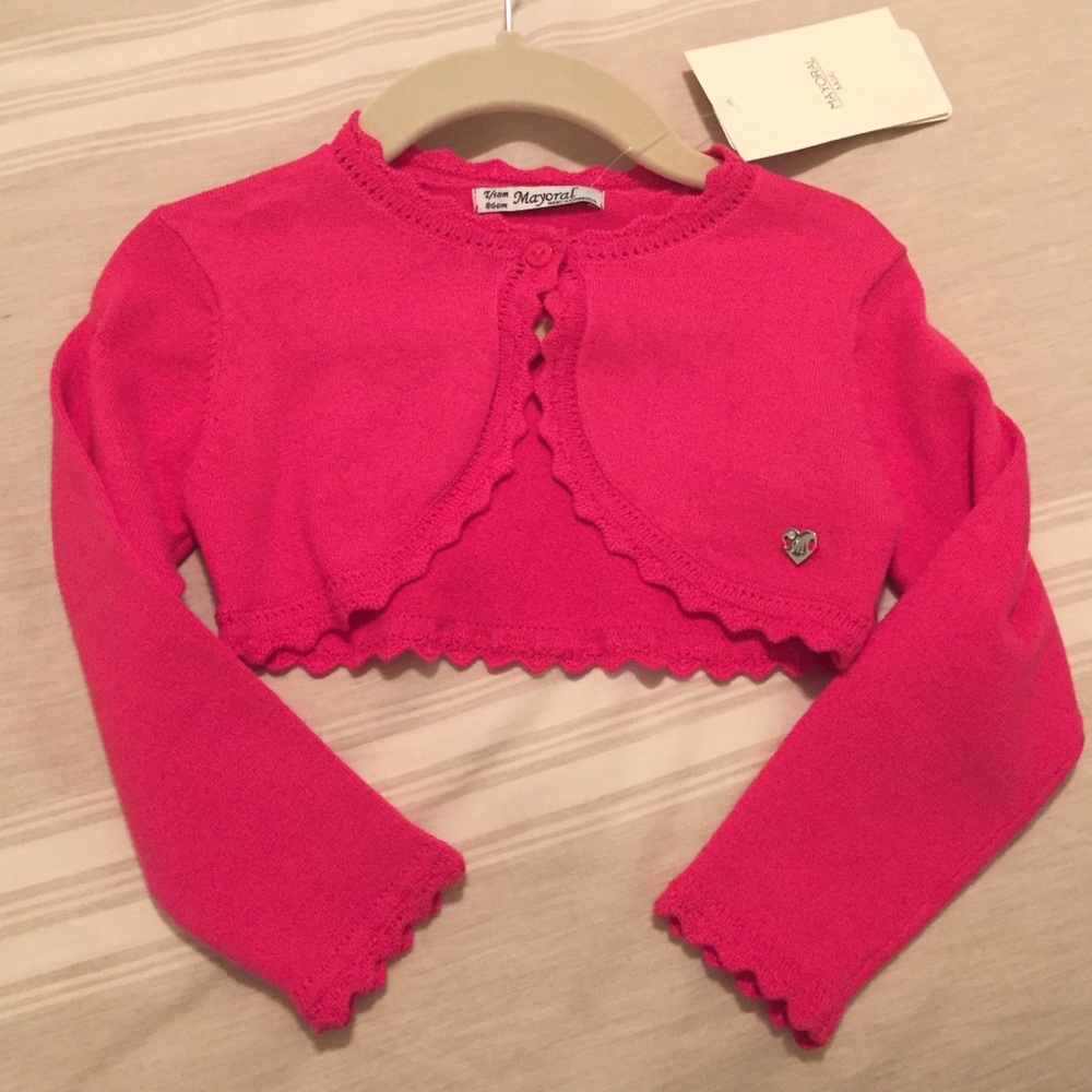 Pink mayoral jacket 18 months. New with tags