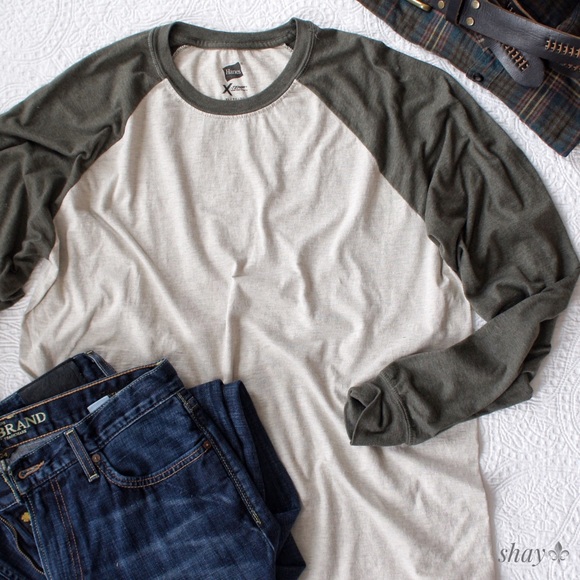 Hanes Other - MEN'S Hanes Raglan Baseball Tee