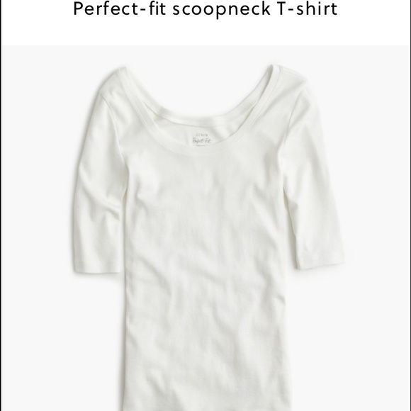 J. Crew Tops - NWT J. Crew scoop neck perfect fit white sz Small