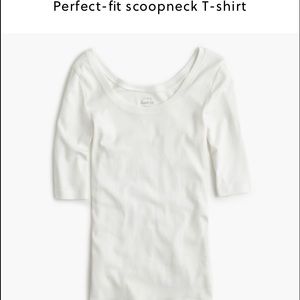 NWT J. Crew scoop neck perfect fit white sz Small