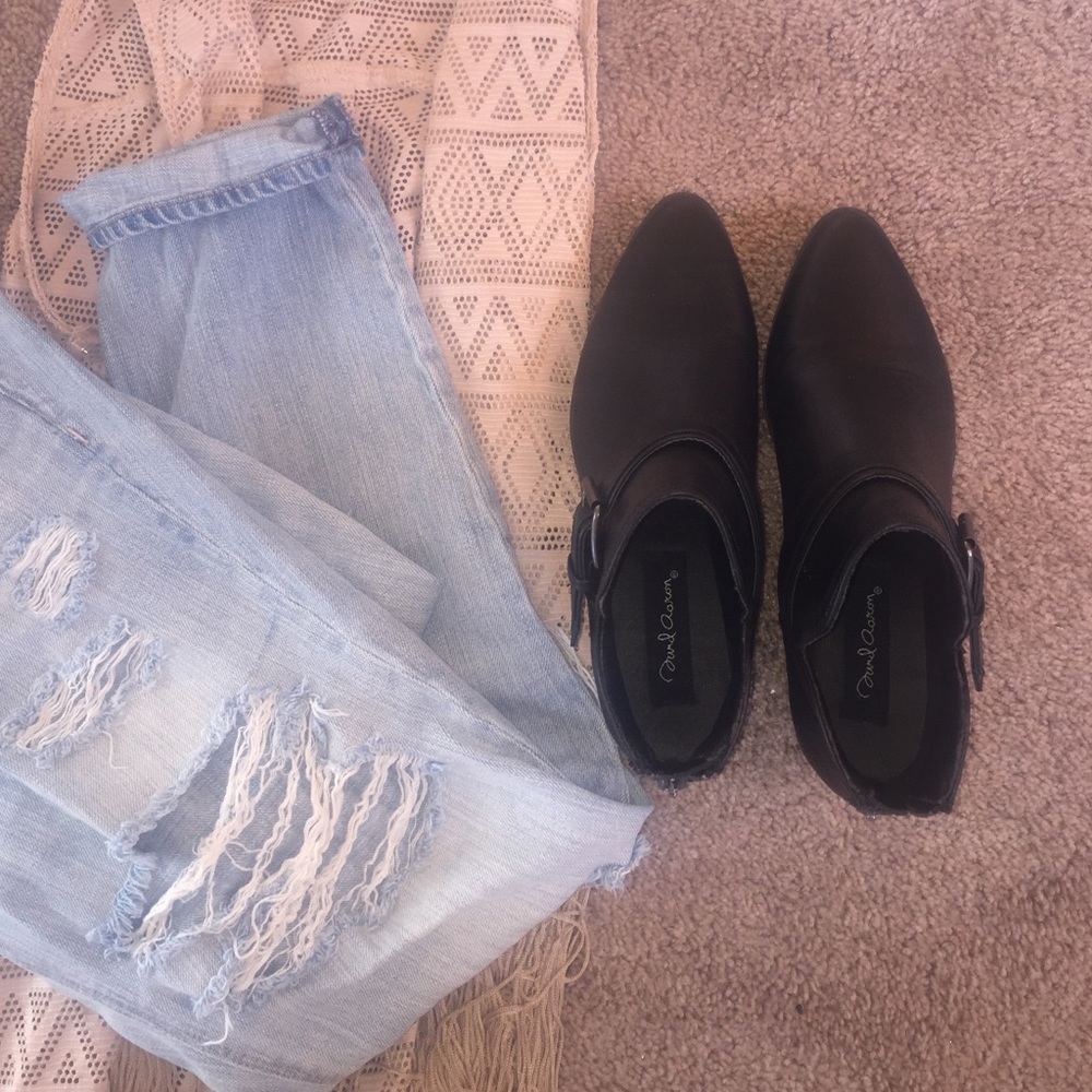 basic black booties