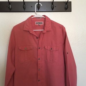 Express Linen Button Front Shirt