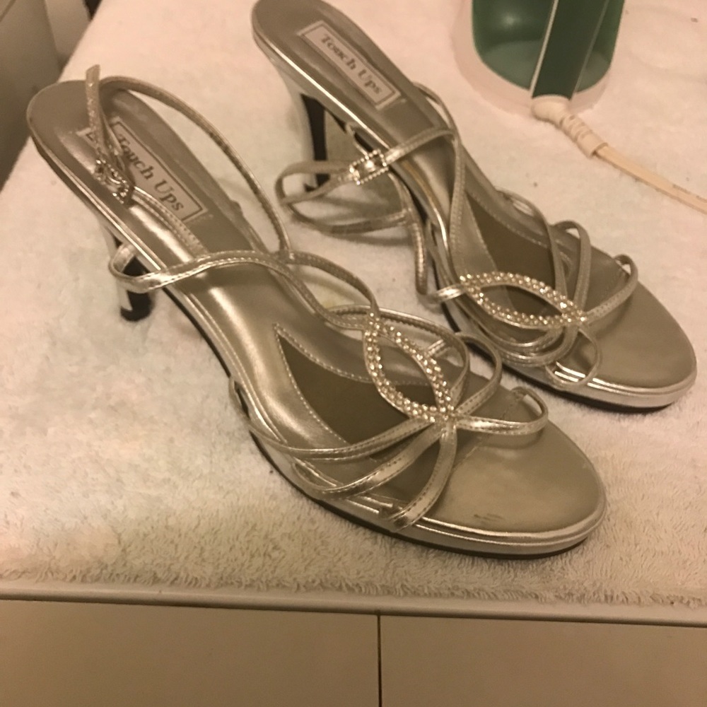 Silver bridesmaid heels...Worn 1  time
