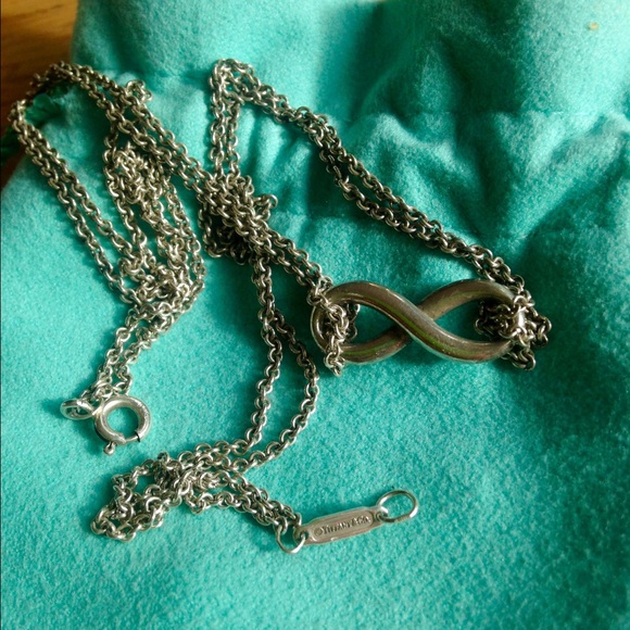 Tiffany's Pendant Infinity Double Chain Necklace - Picture 4 of 4
