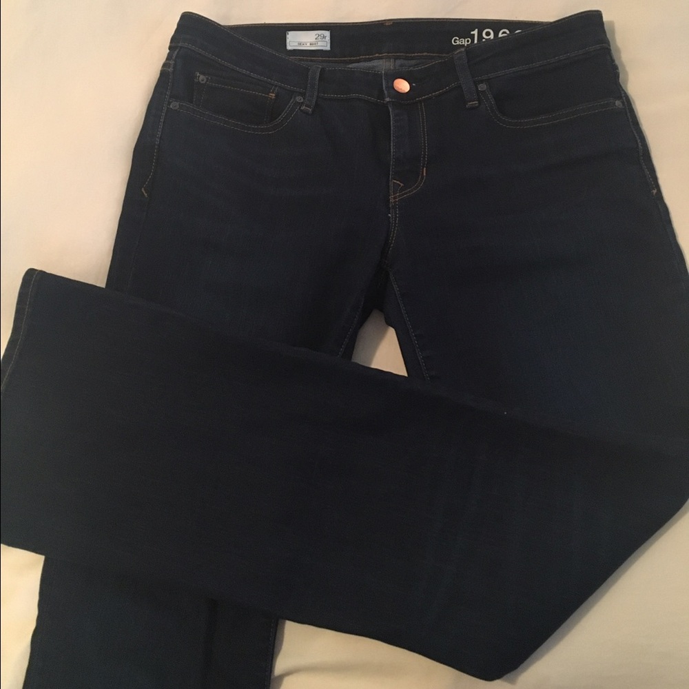 GAP dark wash boot cut jeans!
