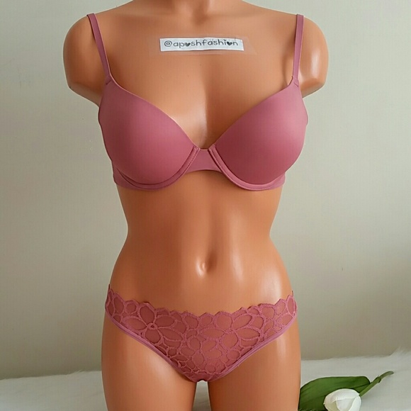 PINK Victoria's Secret Other - Nwt Pink Vs Push-up Bra 34B + Panty size S