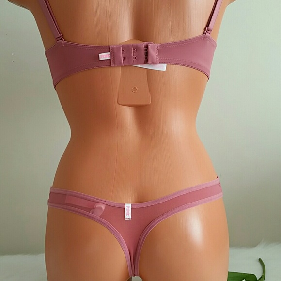 Nwt Pink Vs Push-up Bra 34B + Panty size S - Picture 4 of 4