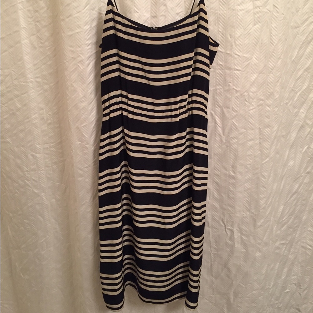 Jcrew silk stripe dress