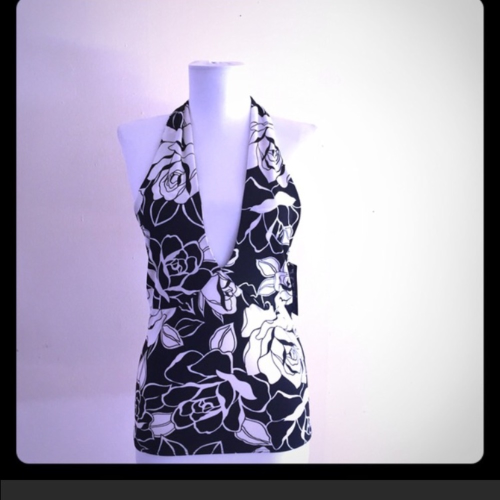 Black and white sexy halter!