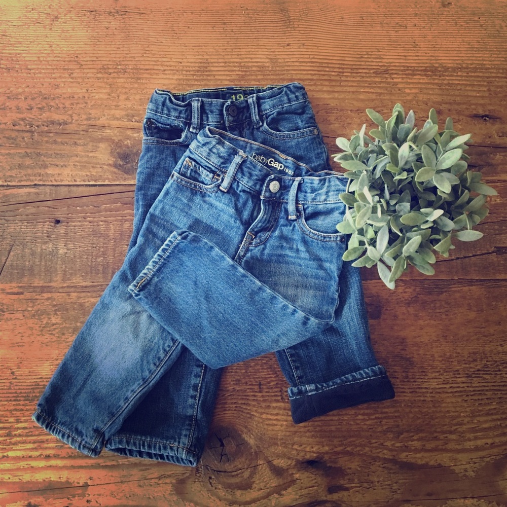 EUC.  Bundle gap jeans, lined. 18-24 months.