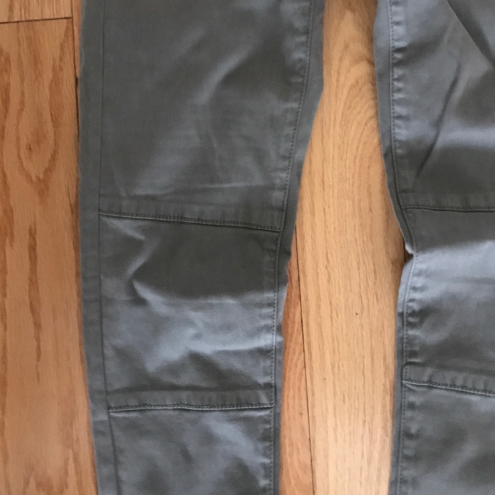 American Eagle Grey Knee Patch High Waisted Jean 2 - image 2