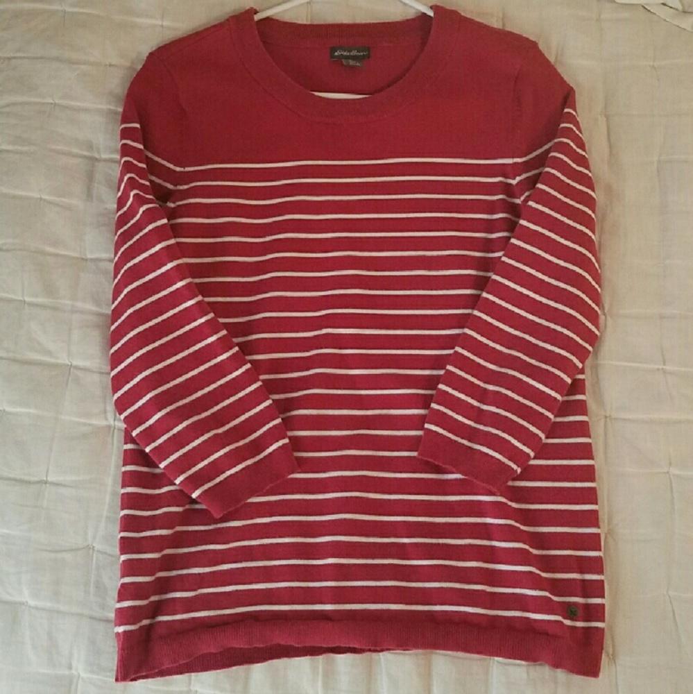 Eddie Bauer Sweater with 3/4 length sleeves