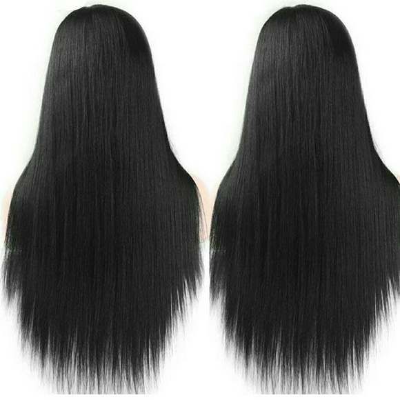 Sexy black straight lace front wig