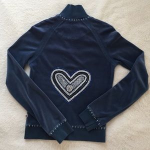 Vintage Twisted 💕 heart velour track jacket