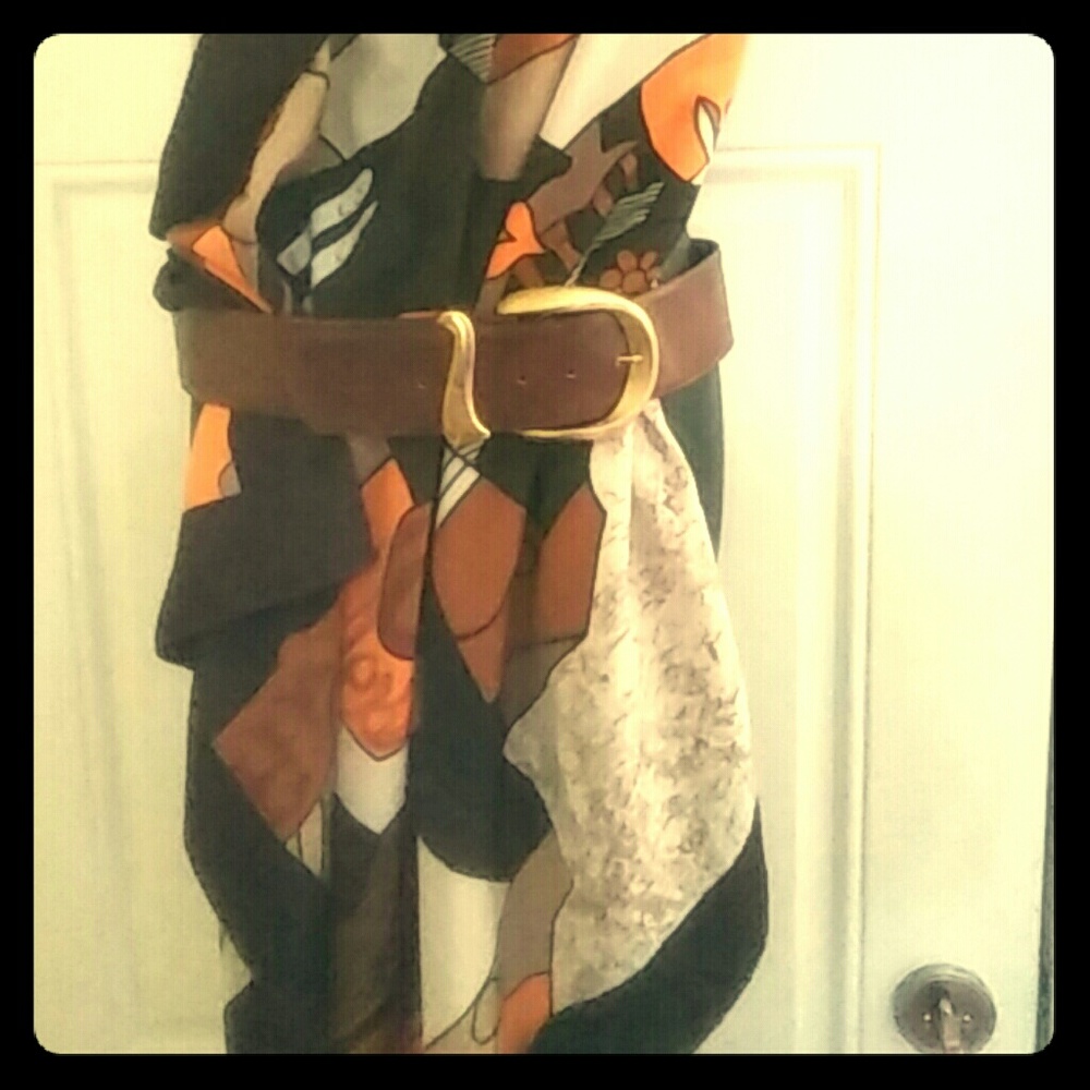 Vintage Toledano embossed leather belt