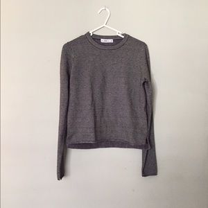 Zara knit striped flounce skirt set with shirt