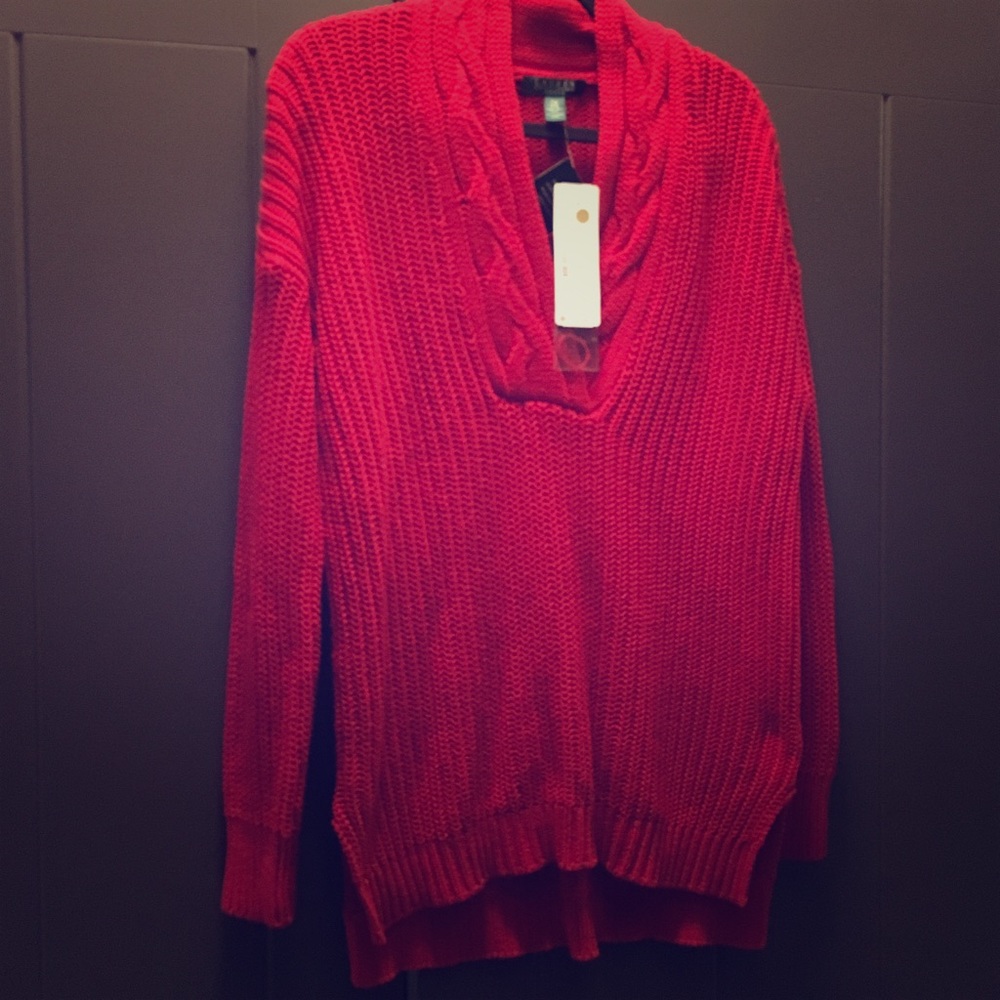 ❤️Ralph Lauren red pullover sweater Size PM