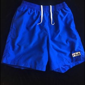 Royal Blue FILA Men Athletic Shorts
