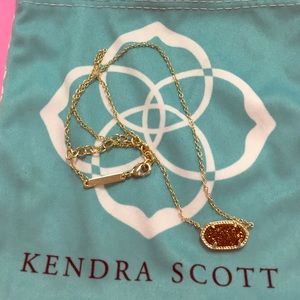 *Kendra Scott Elisa Pendant Necklace Gold/Drusy*