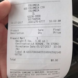 ✉️SHIPPING PROOF FOR ERICA✉️