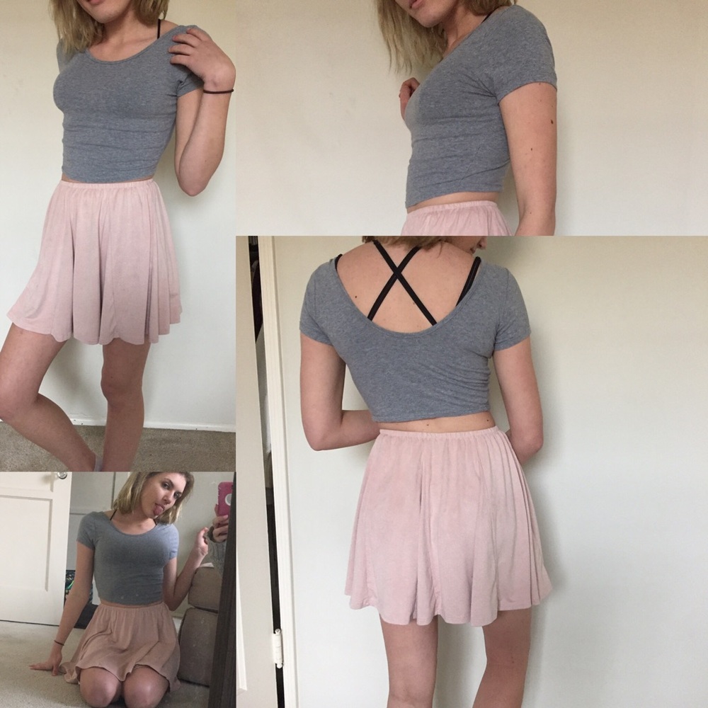 Gray Brandy Melville crop top