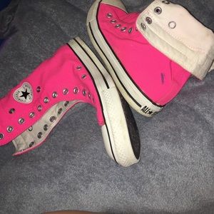 Unisex pink high converse size 8 men's 10 women's